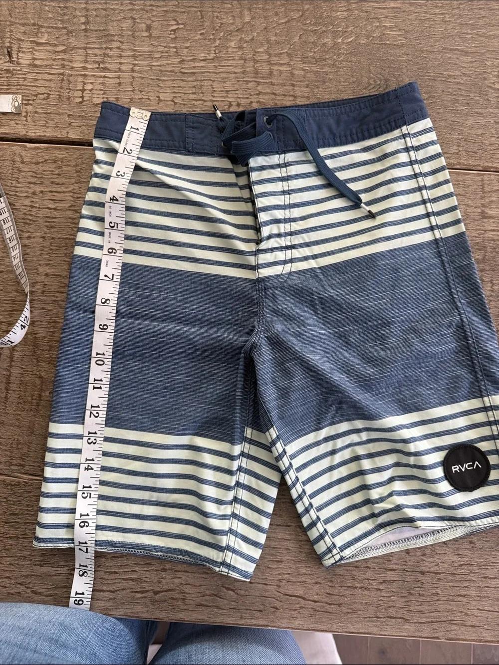 RVCA Navy and Cream Striped Boy’s Hybrid Shorts